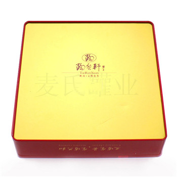 中秋月餅鐵罐定制,方形空月餅鐵罐